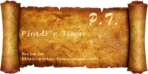 Pintér Timon névjegykártya